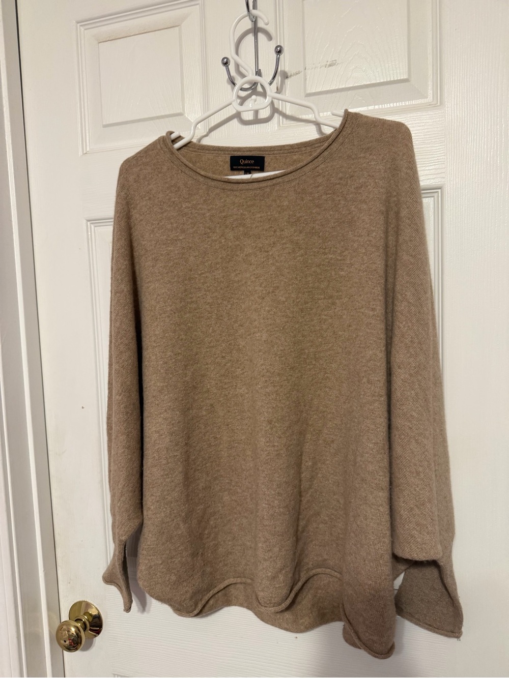 Quince Women's Scoopneck Sweater in Taupe